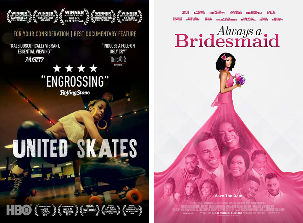 United Skates and Always A Bridesmaid Film Posters